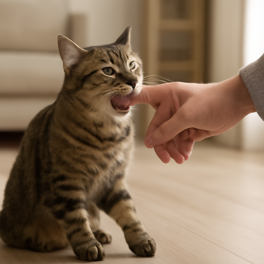 猫の噛み癖を減らすための具体的なしつけ手順