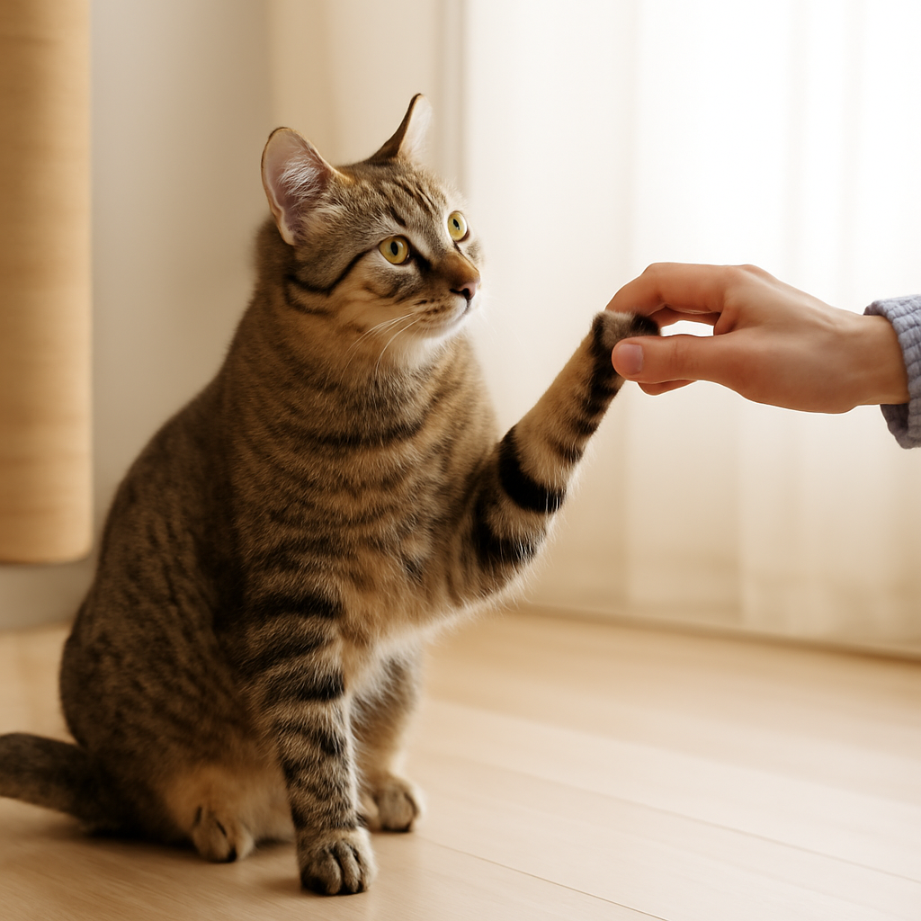 猫の躾け方は「褒めて増やす」と「先回りの環境づくり」が中心です