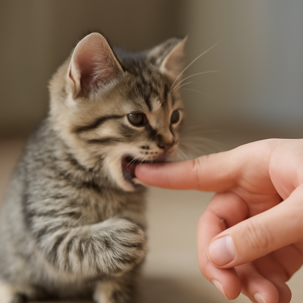 子猫が噛むときのしつけ手順とコツ