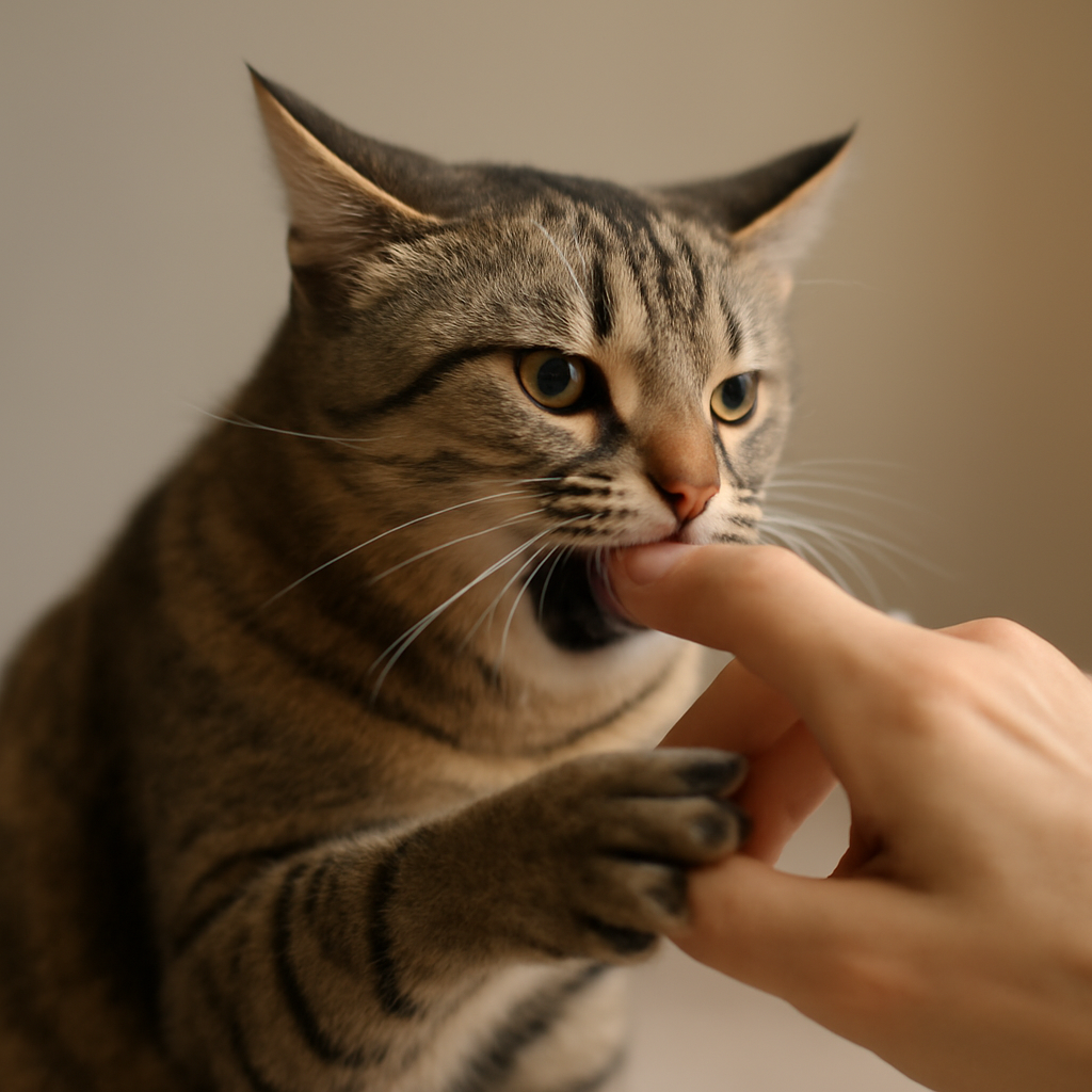 猫が手を噛むしつけは「手で遊ばない」と「中断・無視」で整います