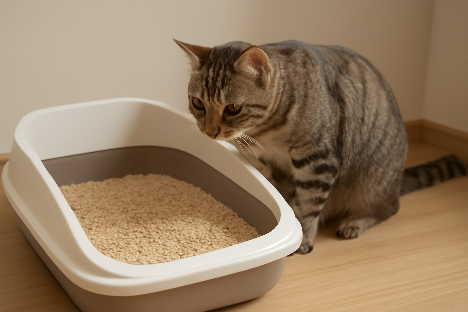 猫のトイレは「環境づくり」と「褒めて定着」が基本です