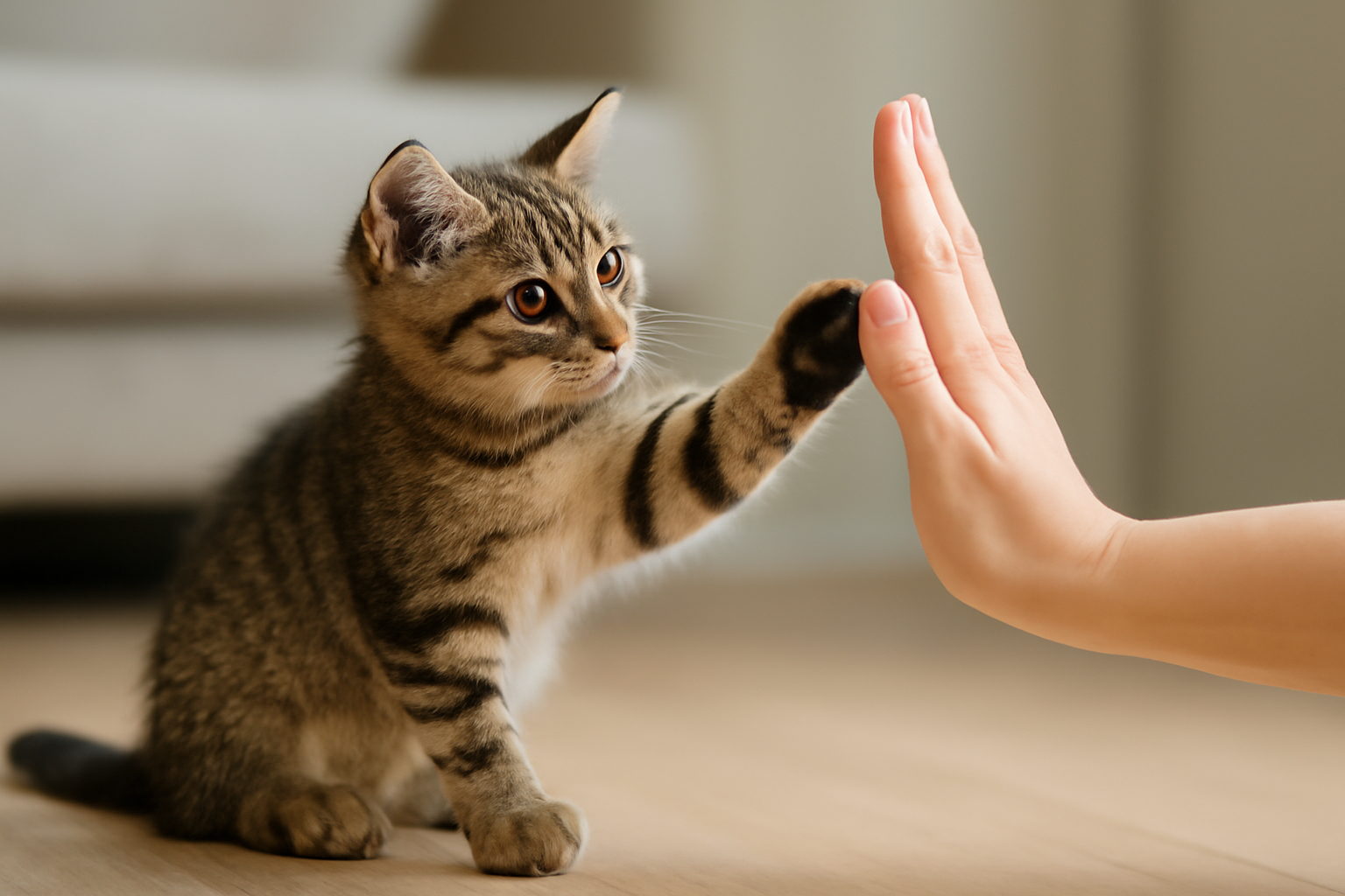 生後3ヶ月の子猫にはポジティブな方法でのしつけが効果的です