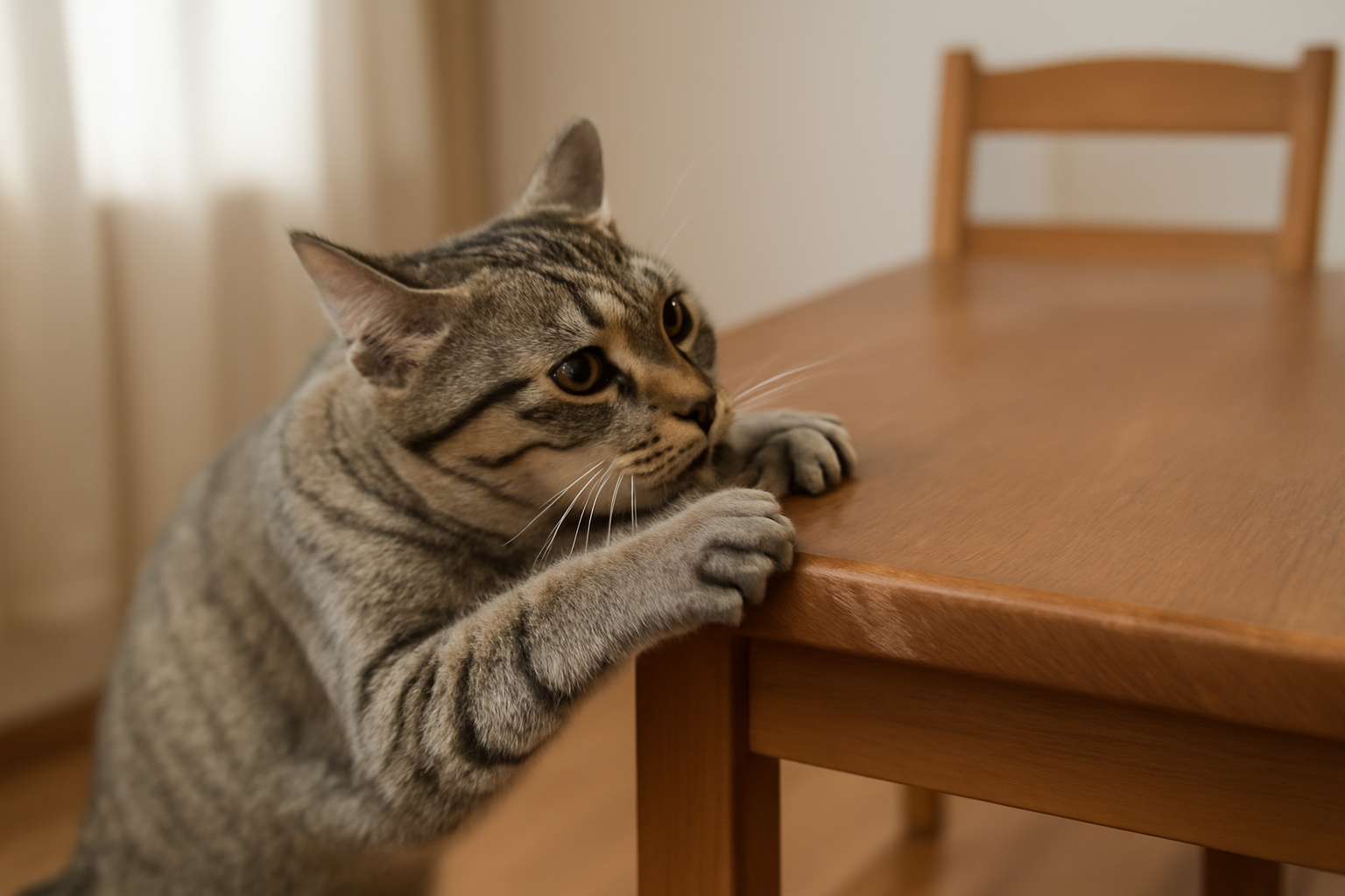 猫のテーブル爪研ぎを防ぐしつけの基本方針