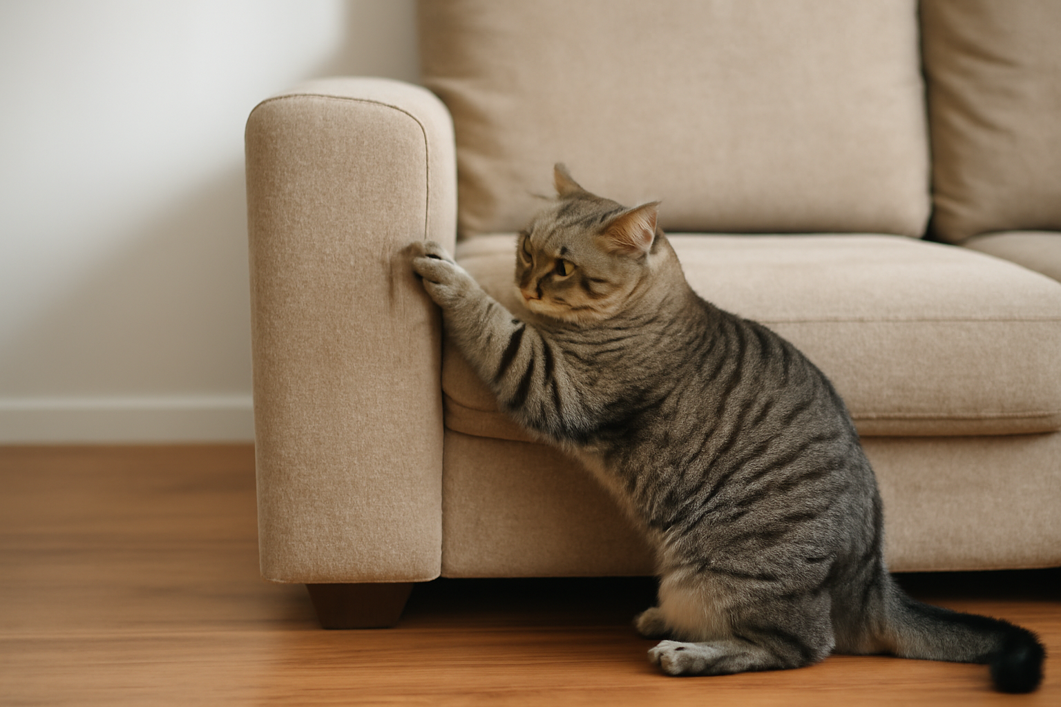 猫のソファ爪研ぎは複合的対策で解決できます