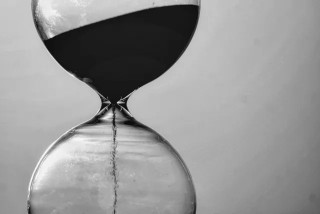 砂時計のアップ